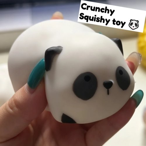 Panda Crocante Squishy Bola Anti-Stress Brinquedo Fidget - Brinquedo de Apertar com Bolas, ASMR Anti-Stress Relaxamento das Mãos Presente