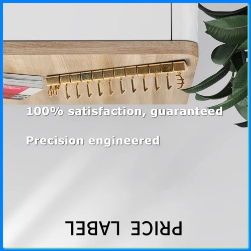 10 Sets 3D Metal Adjustable Price Tag Stands, Square Display Holders for Jewelry & Watch Shops, Gold