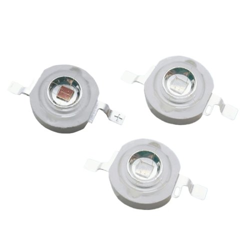 50Pcs 1W 3W High Power LED Beads, Cold White 6000K Warm 4000K Red 660nm Green Blue 460nm Yellow 590nm Full Spectrum Chips